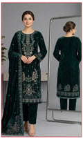 elvet Premium Exclusive Heavy Embroidered 3Pc – Mongia | V181