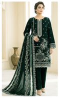 Velvet Premium Exclusive Heavy Embroidered 3Pc – Mongia | V198